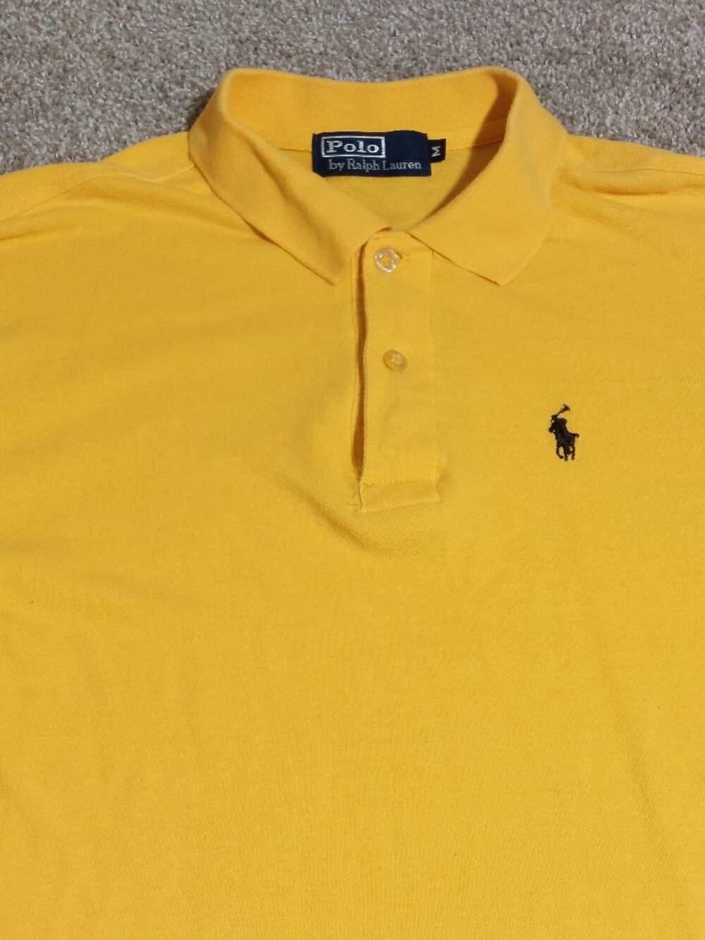 Polo by Ralph Lauren Short sleeve solid yellow size M Medium - Picture 1 of 6